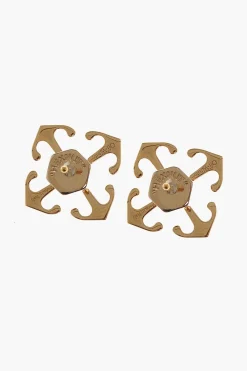 Discount Orecchini MINI ARROW in Ottone Effetto Dorato Donna Gioielli