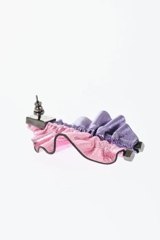 Online Orecchini MINIALIE In Pelle Metallizzata Bicolore Donna Gioielli
