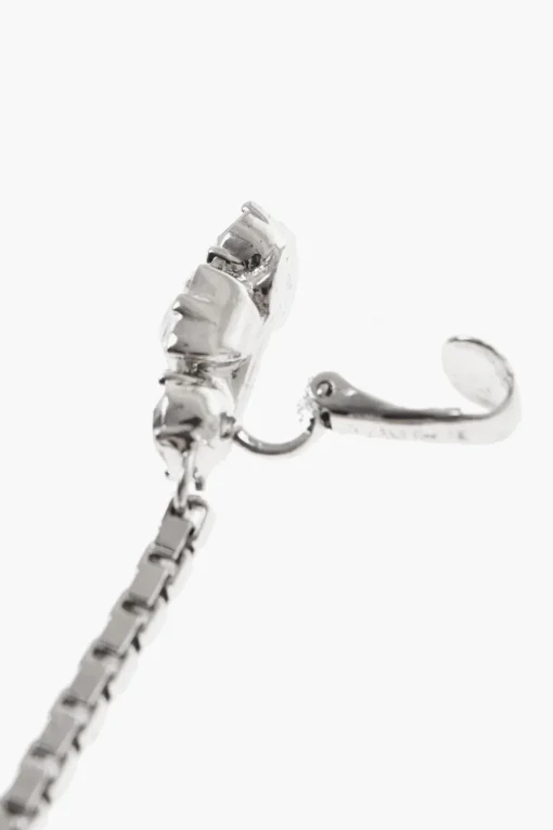 Orecchino Singolo a Clip con Maxi Catena e Fiocco Impreziosito da Strass>Dsquared2 Best