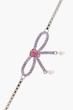 New Orecchino Singolo Lungo a Clip Impreziosito da Strass Donna Gioielli