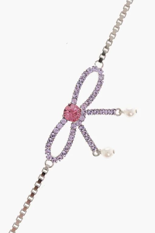 New Orecchino Singolo Lungo a Clip Impreziosito da Strass Donna Gioielli