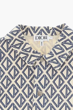 Overshirt a Motivo Geometrico con Bottoni Automatici>Dior Kids Sale