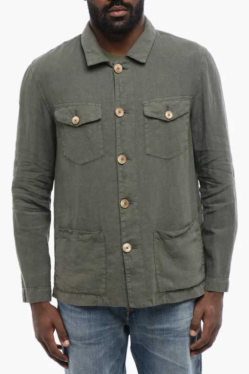 New Overshirt DERBY in Lino Uomo Camicie