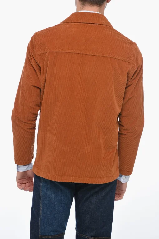New Overshirt DERBY in Velluto a Coste con Tasche Utility Uomo Camicie