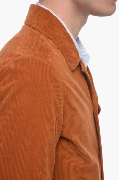 New Overshirt DERBY in Velluto a Coste con Tasche Utility Uomo Camicie