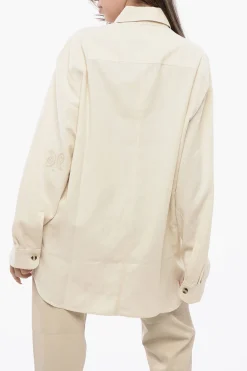Overshirt FABIAN in Tinta Unita con Doppio Taschino></noscript>Nanushka Best