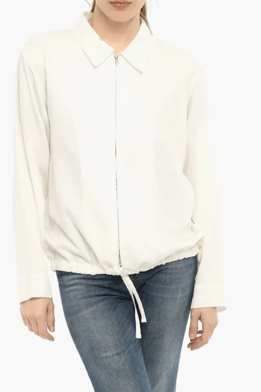 Outlet Overshirt FLUID Leggero in Twill Donna Giubbotti