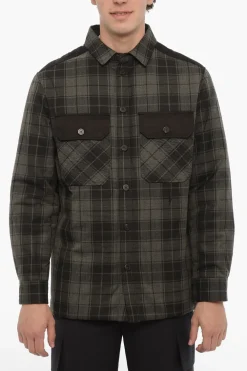 Overshirt Imbottito a Quadri con Doppio Taschino>Neil Barrett Sale