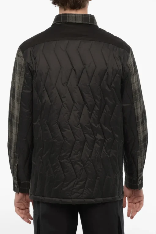 Overshirt Imbottito a Quadri con Doppio Taschino>Neil Barrett Sale