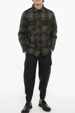 Overshirt Imbottito a Quadri con Doppio Taschino></noscript>Neil Barrett Sale