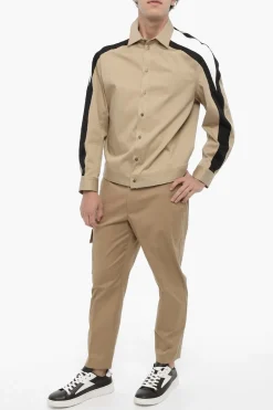 Overshirt in Cotone con Bande Laterali a Contrasto></noscript>Neil Barrett Discount