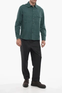 Hot Overshirt in Cotone con Taschino Uomo Giubbotti