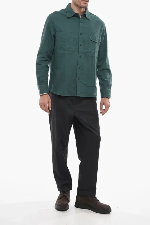 Hot Overshirt in Cotone con Taschino Uomo Giubbotti