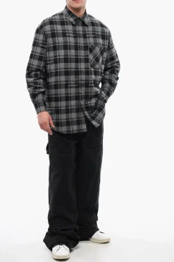 Overshirt In Flanella Foderata A Quadri></noscript>Off-White Outlet