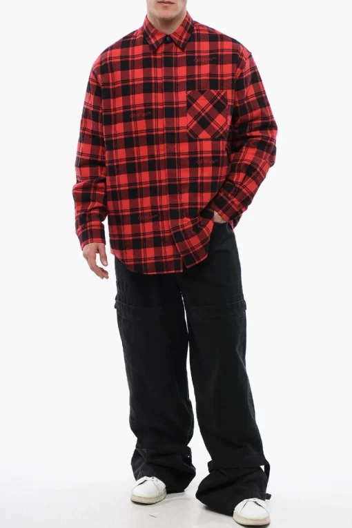 Overshirt In Flanella Foderata A Quadri>Off-White Fashion