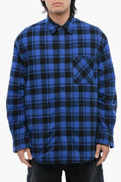 Overshirt In Flanella Foderata A Quadri>Off-White Online