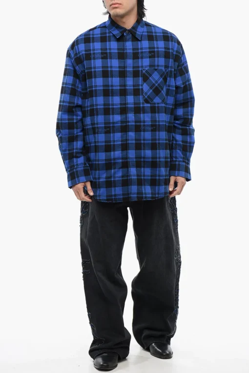 Overshirt In Flanella Foderata A Quadri>Off-White Online