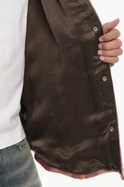 Overshirt in Lana Vergine con Bottoni Automatici></noscript>Palm Angels Hot