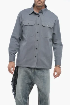 Clearance Overshirt in Misto Cotone PENNY con Dettaglio Bandana Uomo Camicie