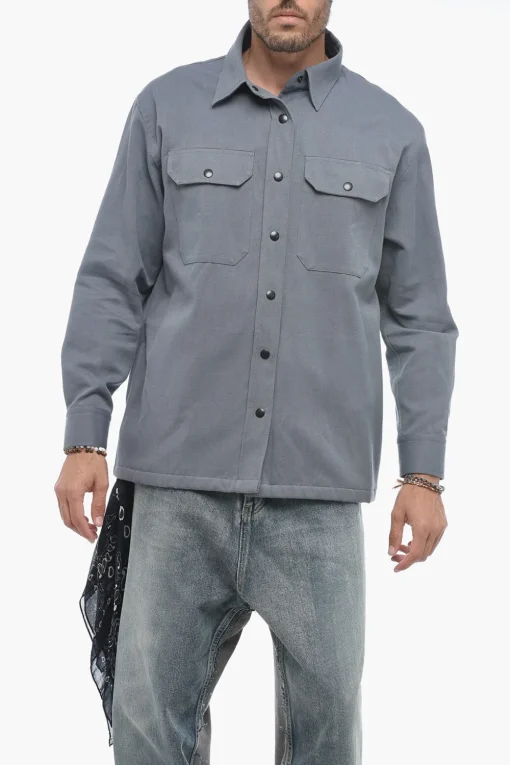 Clearance Overshirt in Misto Cotone PENNY con Dettaglio Bandana Uomo Camicie