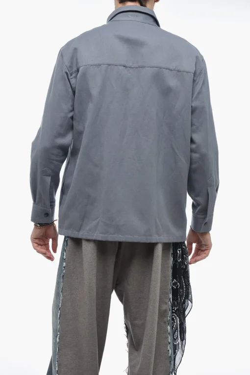Clearance Overshirt in Misto Cotone PENNY con Dettaglio Bandana Uomo Camicie
