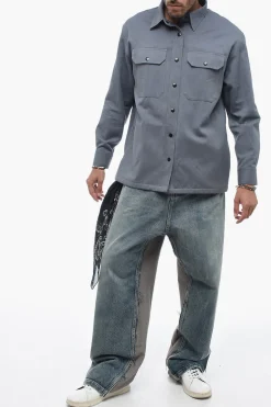 Clearance Overshirt in Misto Cotone PENNY con Dettaglio Bandana Uomo Camicie