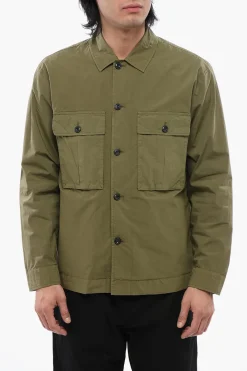 Clearance Overshirt in Popeline Uomo Giubbotti