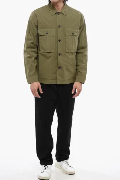 Clearance Overshirt in Popeline Uomo Giubbotti
