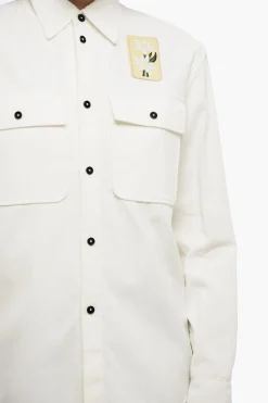 Best Overshirt in Velour a Coste con Patch Ricamato Donna Camicie