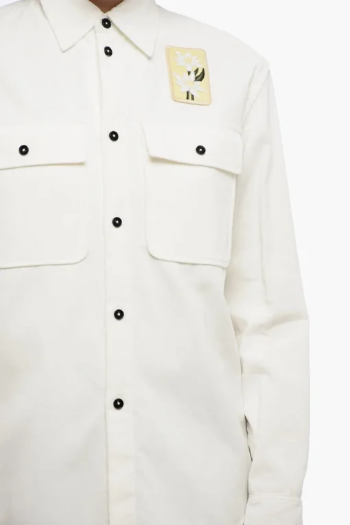 Best Overshirt in Velour a Coste con Patch Ricamato Donna Camicie