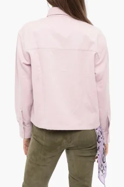 Overshirt MARINA in Cotone e Lino a Tinta Unita con Dettaglio Bandana>Destin Discount