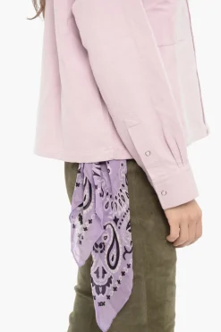 Overshirt MARINA in Cotone e Lino a Tinta Unita con Dettaglio Bandana></noscript>Destin Discount