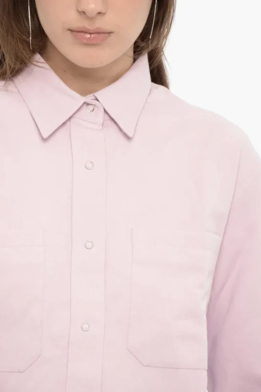 Overshirt MARINA in Cotone e Lino a Tinta Unita con Dettaglio Bandana>Destin Discount