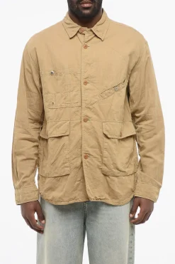 Best Overshirt Multitasca in Misto Lino Uomo Camicie
