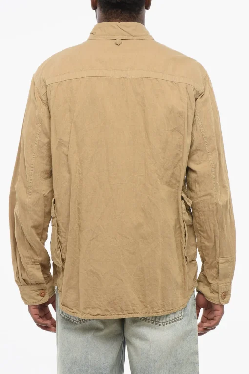 Best Overshirt Multitasca in Misto Lino Uomo Camicie