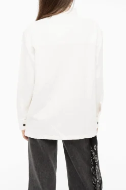 Overshirt PENNY in Cotone e Lino a Tinta Unita con Dettaglio Bandana>Destin Fashion