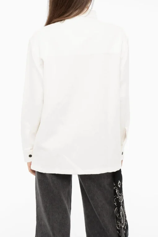 Overshirt PENNY in Cotone e Lino a Tinta Unita con Dettaglio Bandana>Destin Fashion