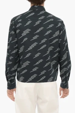 Overshirt Stampata con Chiusura Zip>Neil Barrett Sale