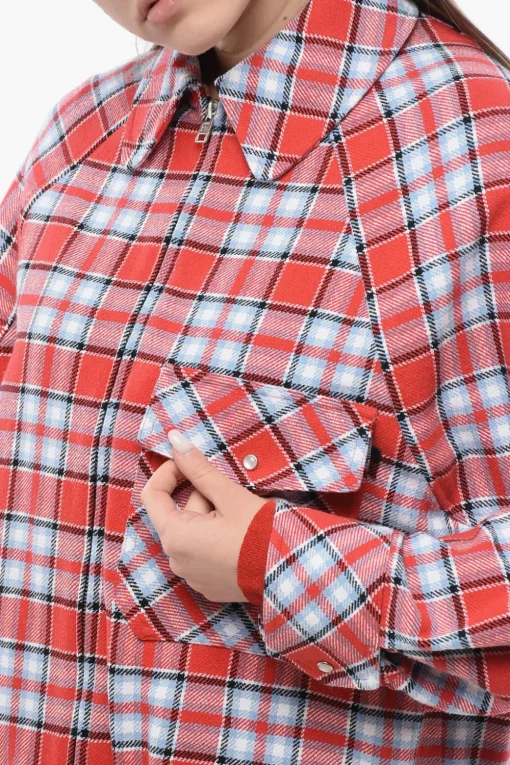 Overshirt TIMBER A Quadri Con Chiusura Zip>Woolrich Hot