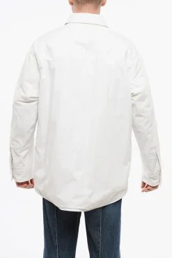 Overshirt Trapuntato in Cotone con Tasche a Filo>Bottega Veneta Fashion