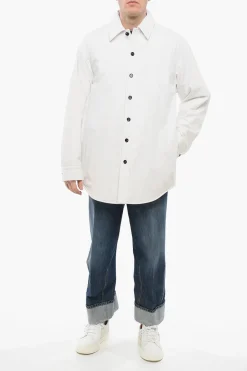 Overshirt Trapuntato in Cotone con Tasche a Filo></noscript>Bottega Veneta Fashion