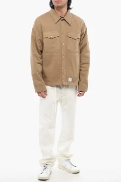 Overshirt Utility DRAGON in Twill di Cotone con Bottoni Automatici></noscript>Department 5 Fashion