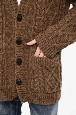 Oversize Fit Cardigan a Trecce con 2 Tasche a Toppa></noscript>Dsquared2 Clearance