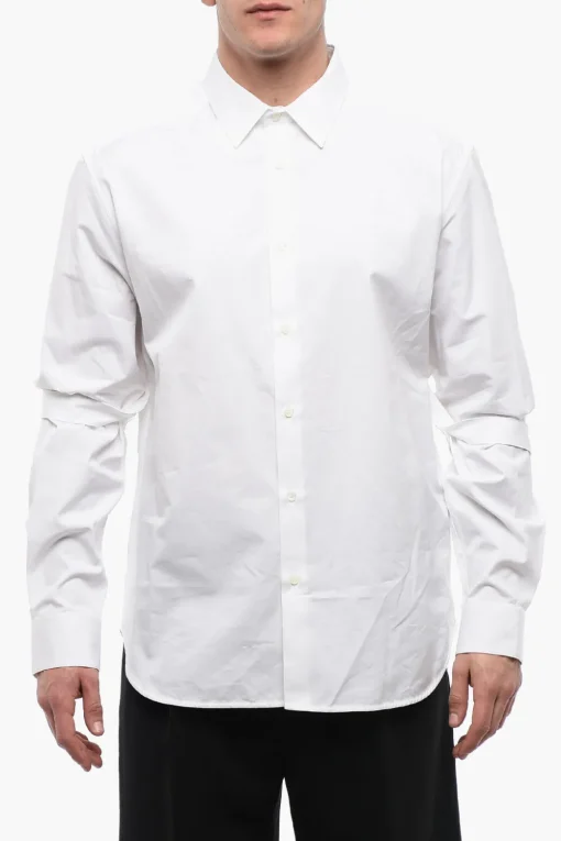 Hot OW EMB HEAVYCOT ARMBAND SHIRT WHITE WHIT Uomo Camicie