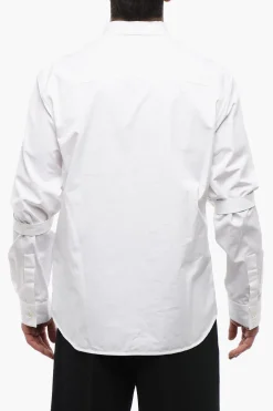 Hot OW EMB HEAVYCOT ARMBAND SHIRT WHITE WHIT Uomo Camicie
