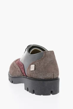 Oxford brogue in pelle con dettagli glitter></noscript>Monnalisa Discount