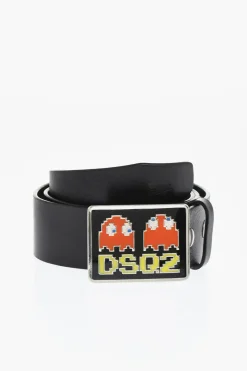 Online PAC-MAN Cintura in Pelle con Fibbia Smaltata 40mm Uomo Cinture