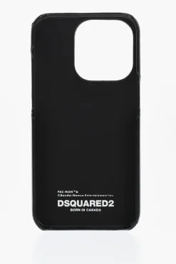 PAC-MAN Cover per Iphone 14 PRO in Tinta Unita con Dettaglio in Rilievo>Dsquared2 New