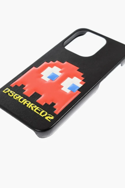 PAC-MAN Cover per Iphone 14 PRO in Tinta Unita con Dettaglio in Rilievo>Dsquared2 New
