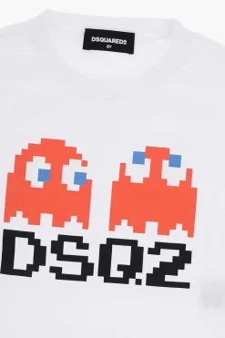 Fashion PAC-MAN T-Shirt Girocollo Stampata Abbigliamento
